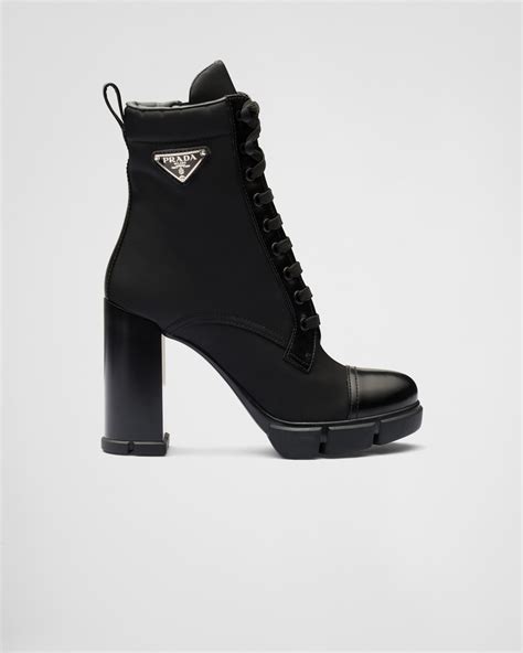 prada lug bootie|Black Brushed Leather And Re.